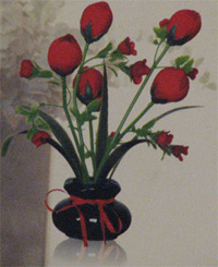TLY018pink      Цветы    Лесные тюльпаны розовые, с подсветкой