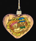 XGB029W-3gold  69011-3*GOLD   Фигурка сердечко с мишками золотое