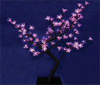 TLN421pink    Светящееся дерево Цветущая яблоня 128диодов, режим мигания, 80см, розовый